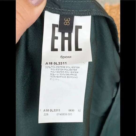 Les copains green teal atrovirens trousers size 2 - Picture 11 of 14